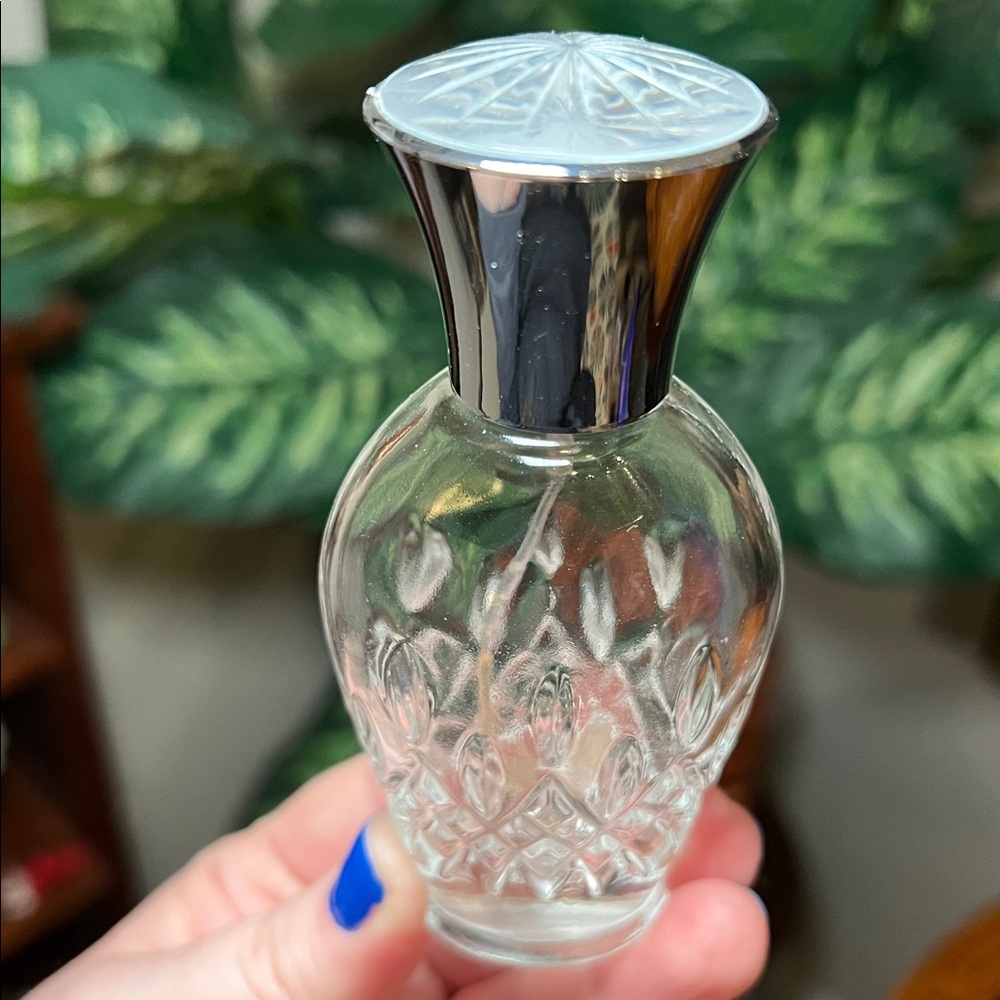 Waterford Lismore Crystal Perfume Bottle Hand Cut Made in USA Vanity Boudoir